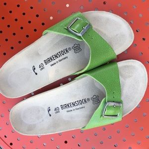 Birkenstock Madrid Sz 10 (40) Green + white soles